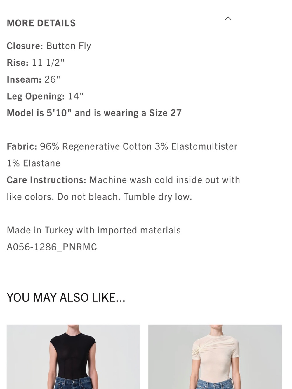 Agolde Riley crop size 26 - Picture 2 of 5